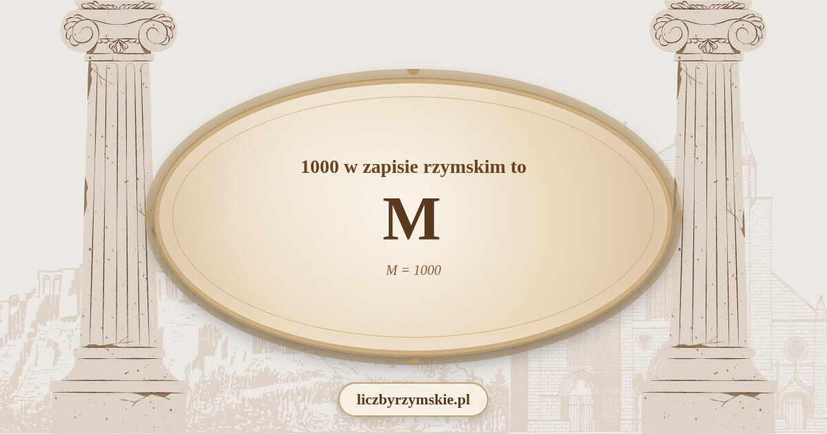 1000 w zapisie rzymskim - M