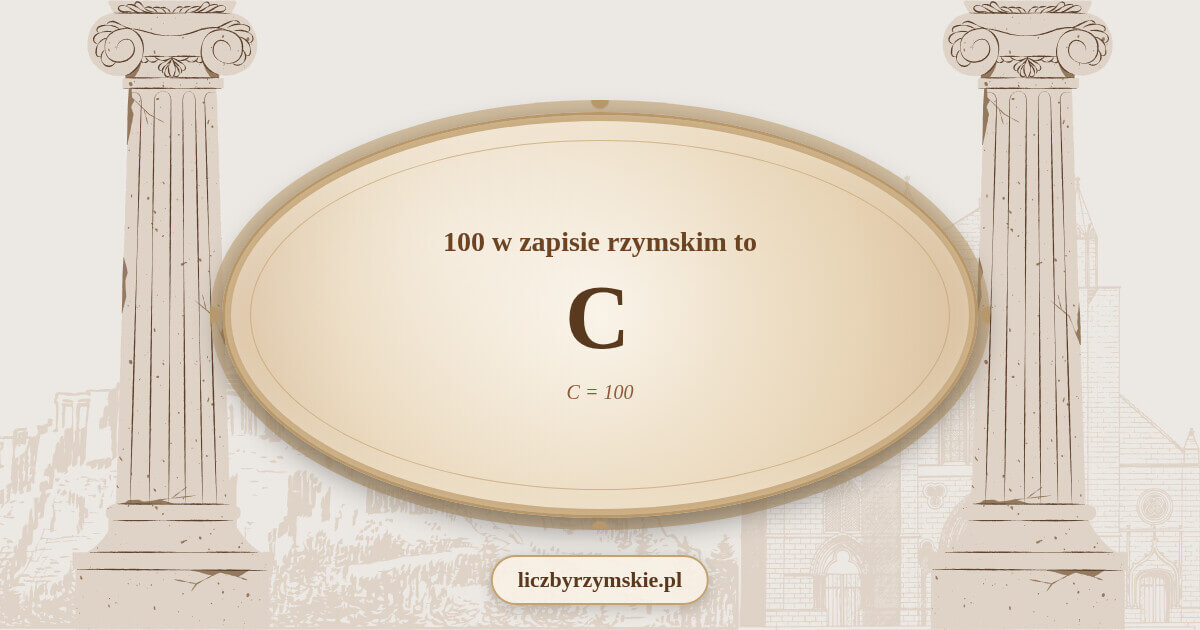 100 w zapisie rzymskim - C