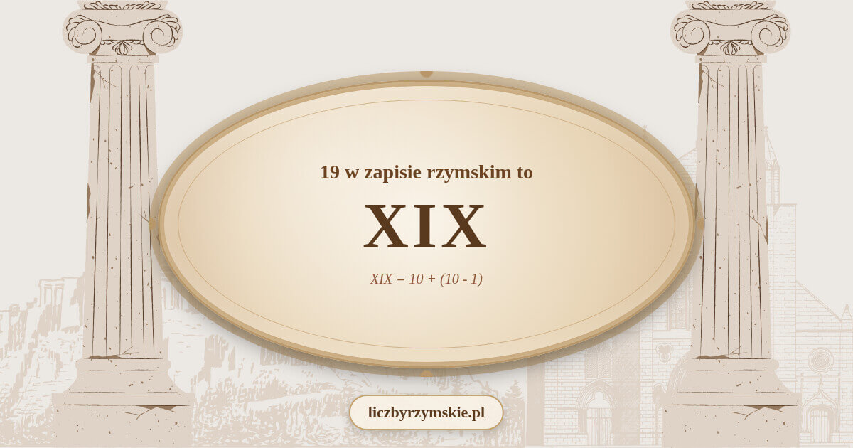19 w zapisie rzymskim - XIX