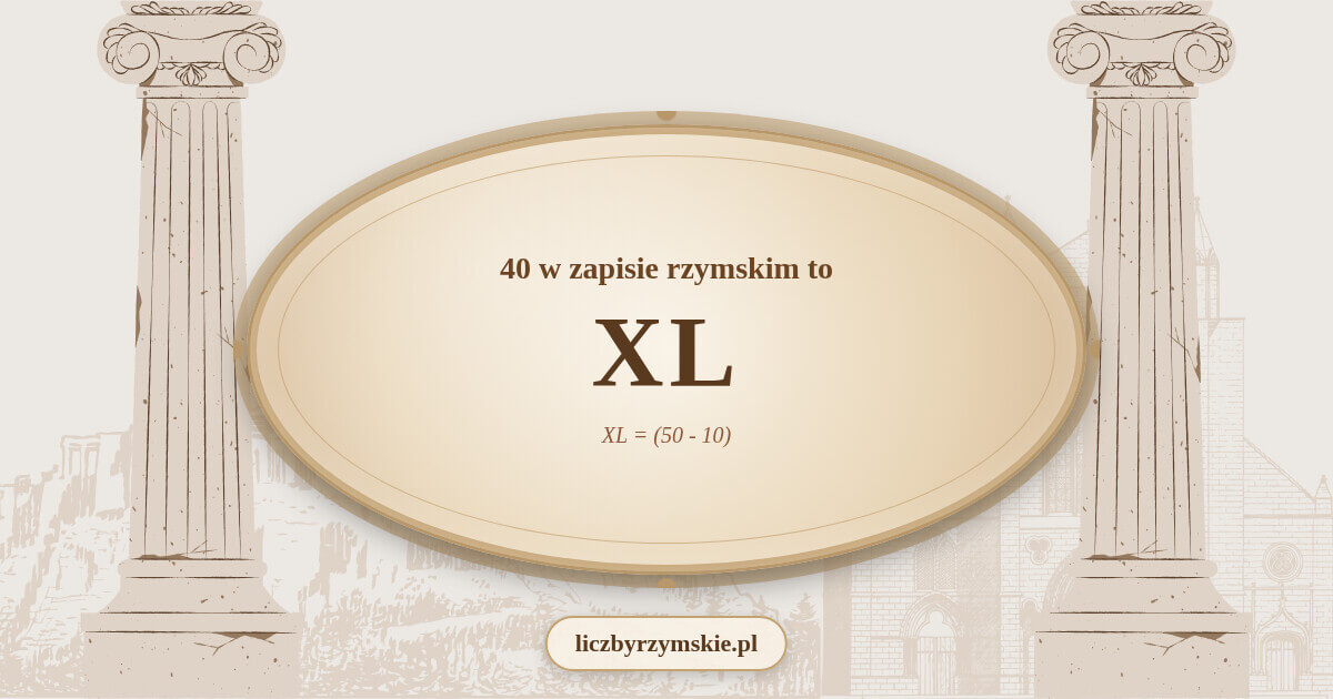 40 w zapisie rzymskim - XL