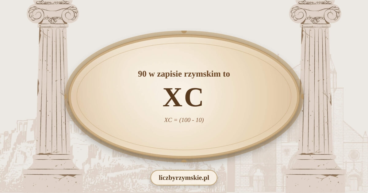 90 w zapisie rzymskim - XC